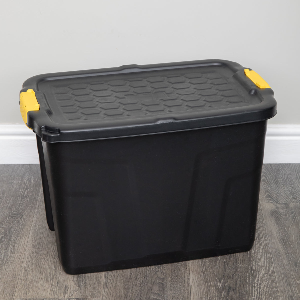 Heavy Duty Storage Bins with Lids, 60L Lockable Stackable Storage Tote