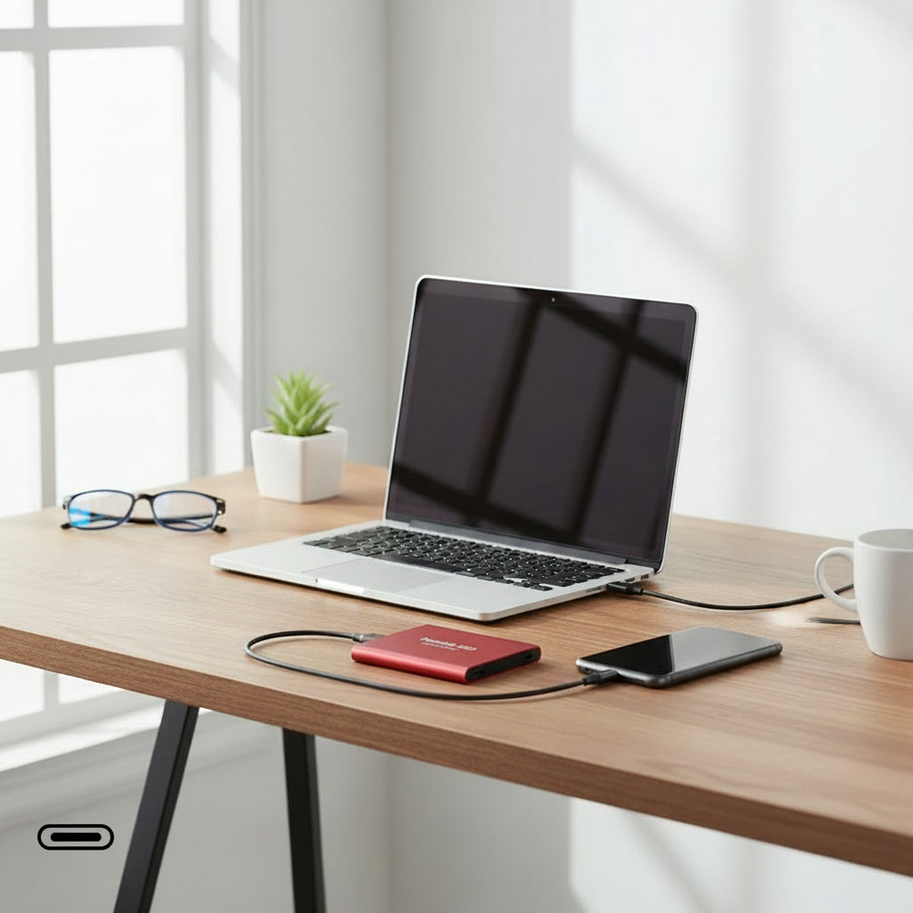 Portable SSD External Hard Drive 128TB | High Speed USB Storage for PC, Mac & Phone