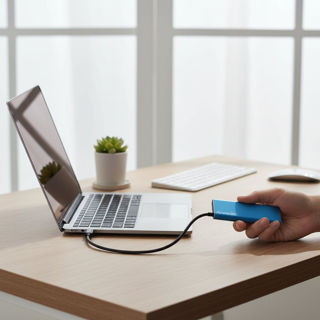 Portable SSD 1TB & 4TB, External Hard Drive Plug and Play High Speed USB Storage