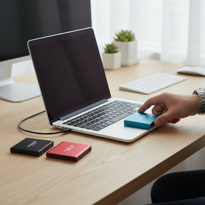 External SSD 128GB, USB 3.1 & USB C Plug and Play Portable Drive