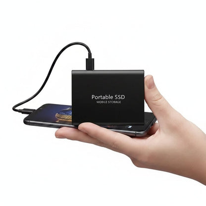 External SSD Portable, Aluminum USB Mobile Storage Drive for Laptop, PC & Phone