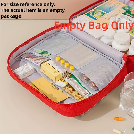 Empty First Aid Bag, Extra Large Medical Organizer Bag with Compartments for Home & Travel