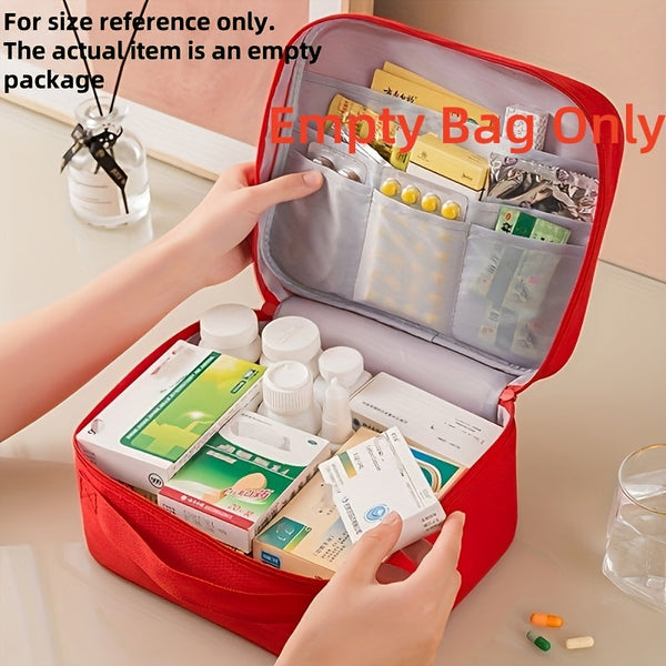 Empty First Aid Bag, Extra Large Medical Organizer Bag with Compartments for Home & Travel