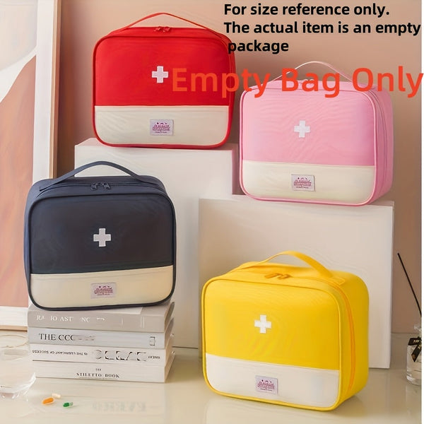 Empty First Aid Bag, Extra Large Medical Organizer Bag with Compartments for Home & Travel