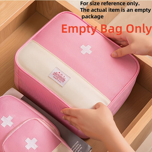 Empty First Aid Bag, Extra Large Medical Organizer Bag with Compartments for Home & Travel