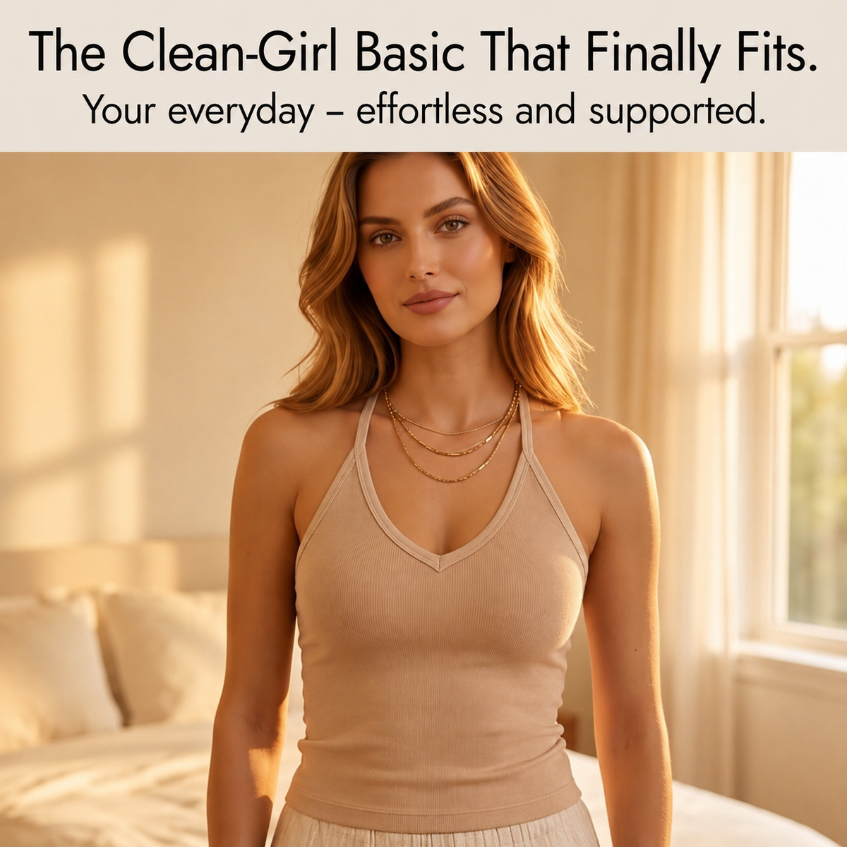 Women's Ribbed V-Neck Tank