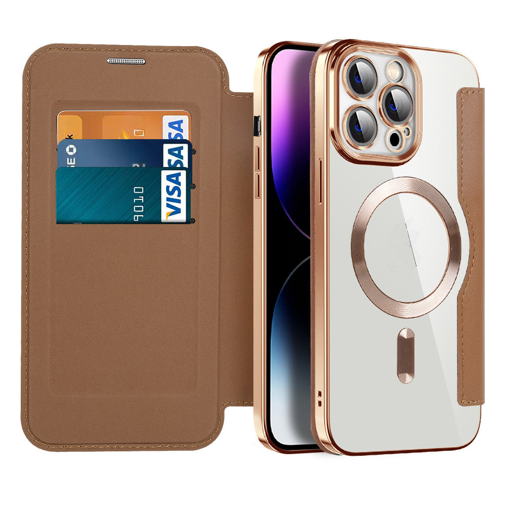 Magnetic Flip Phone Case with Card Slot, Shockproof