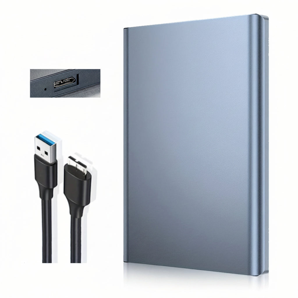 Slim Portable Hard Drive 320GB to 1TB, USB Laptop External Storage in 4 Colors