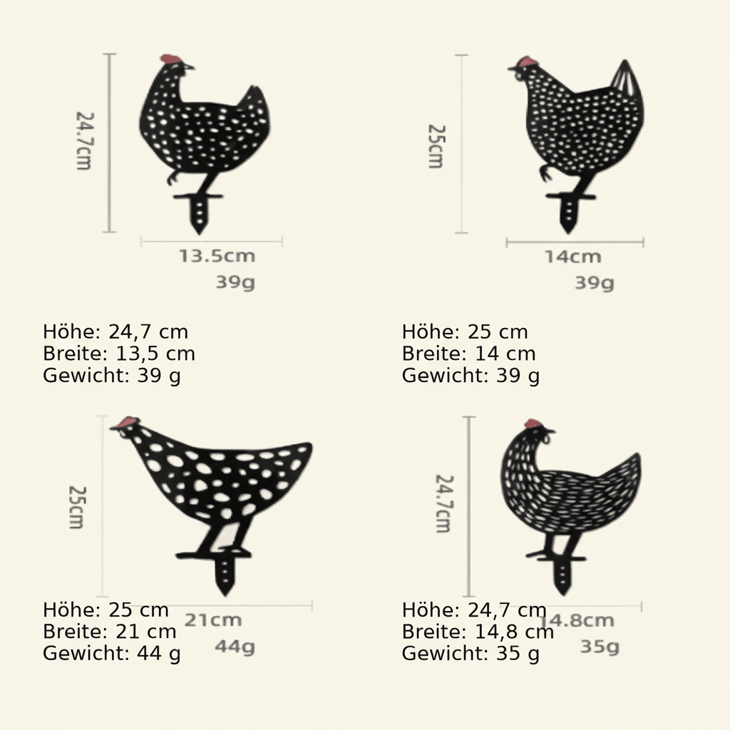 HENVERA Weather-resistant Chicken Decoration