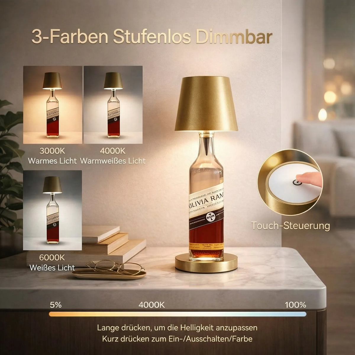 Bottle-Shaped Table Lamp