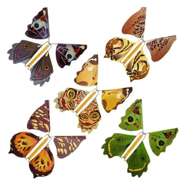 Flying Butterfly Surprise, 15 Pack Wind-Up Paper Butterflies for Cards, Books & Gift Boxes