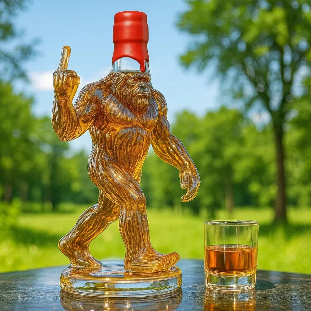 Funny Bigfoot Glass Whiskey Decanter – Maker's Mark