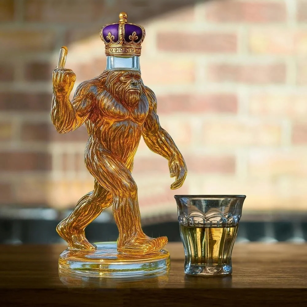 Funny Bigfoot Glass Whiskey Decanter – photo 9