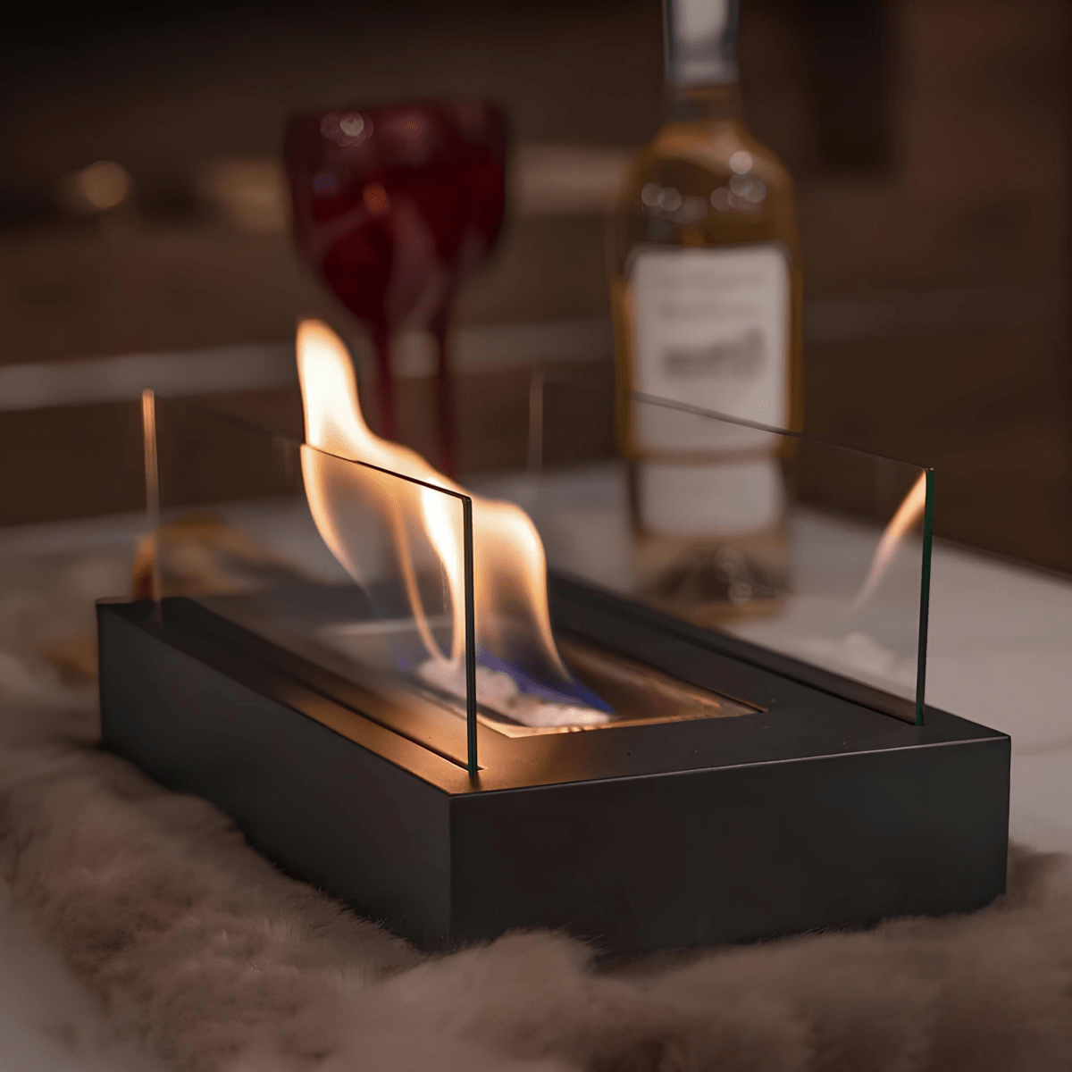 FLAMEGLOW Portable Bioethanol Table Fireplace