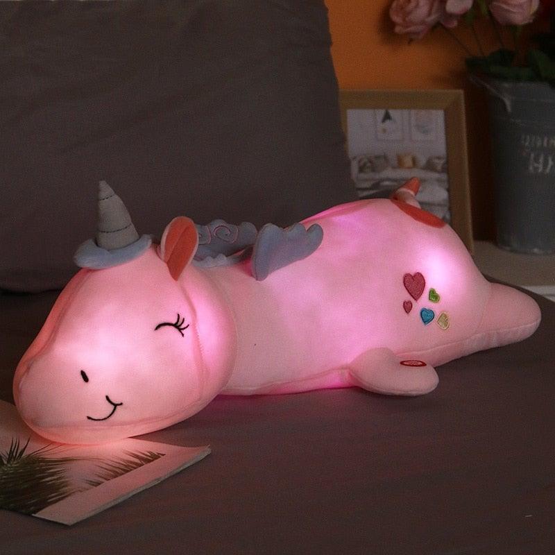 Glowing Unicorn Plush with Rainbow LEDs – 60CM