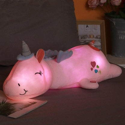 Glowing Unicorn Plush with Rainbow LEDs – 60CM