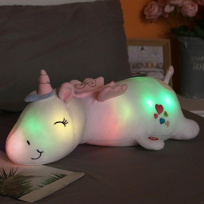Glowing Unicorn Plush with Rainbow LEDs – 60CM