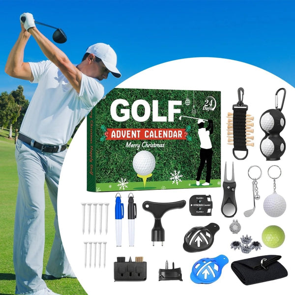Golf Advent Calendar for Men, Christmas Countdown Gift Box with 24 Golf Accessories