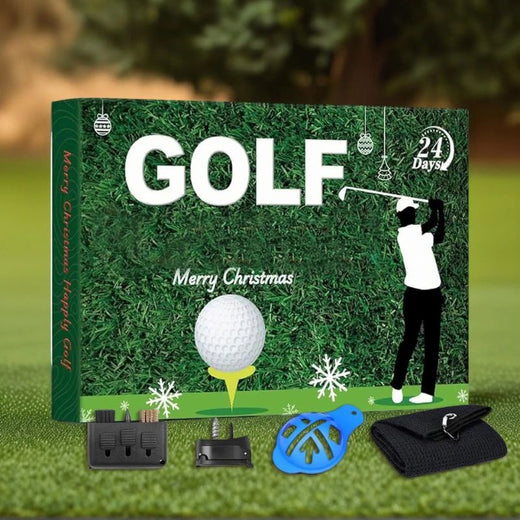 Golf Themed Advent Calendar, Green Christmas Countdown Set of Golf-Inspired Accessories for Golf Lovers