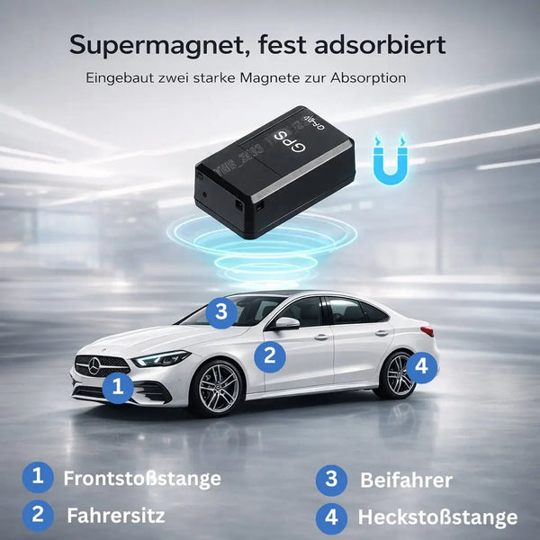 Mini GPS Tracker, No Subscription Real Time Car Tracker with Strong Magnet for Vehicles & Luggage