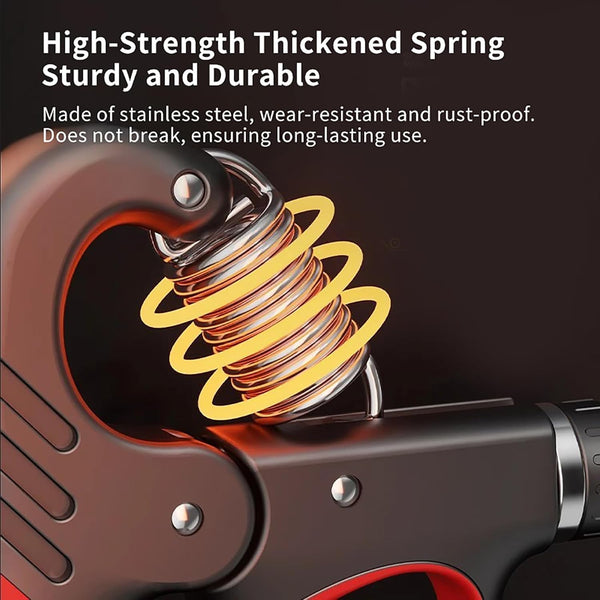 Hand Grip Strengthener, Adjustable Resistance Forearm Trainer with Counter, Up to 100 kg