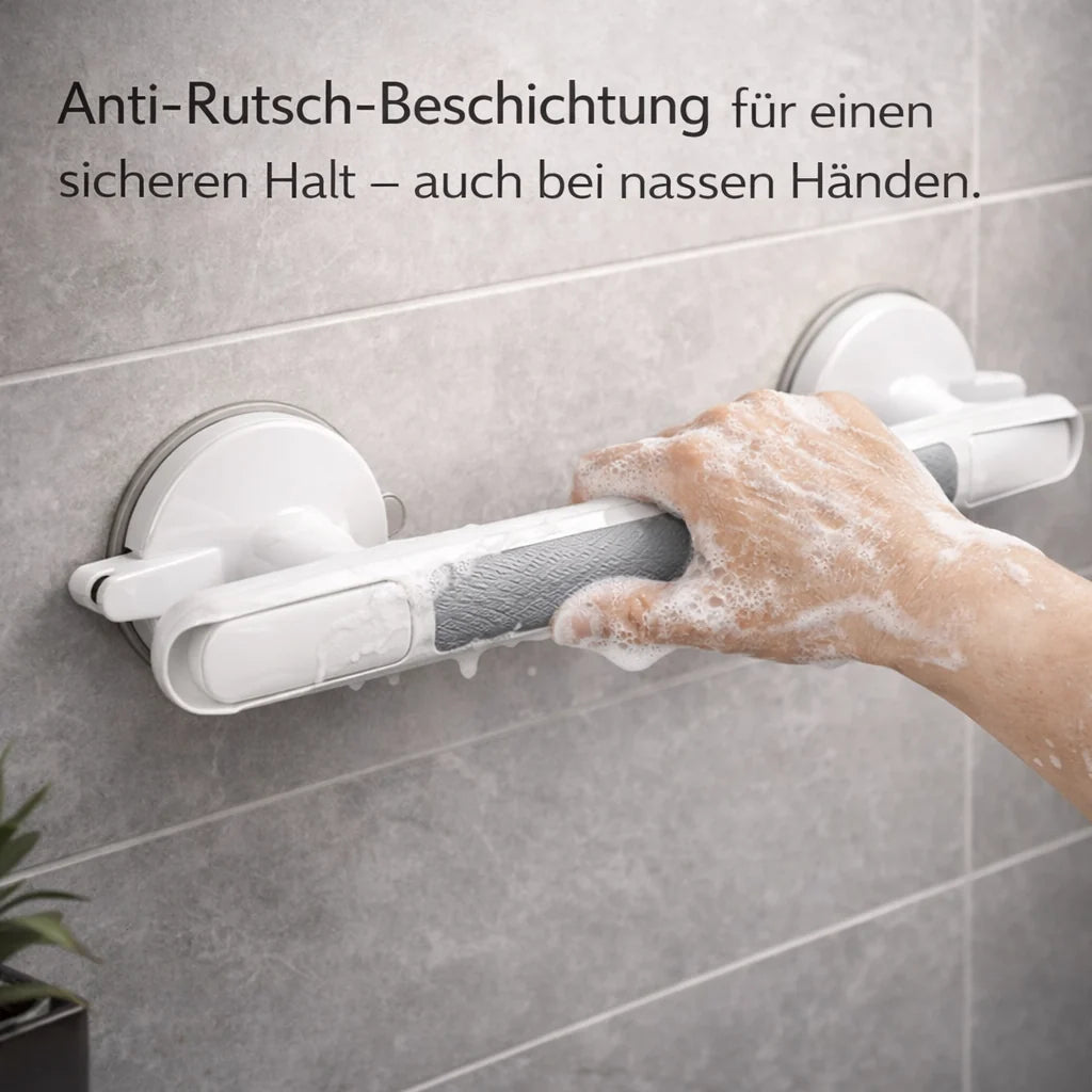 Suction Grab Bar for Shower, Bath or Toilet, No Drilling, for Seniors