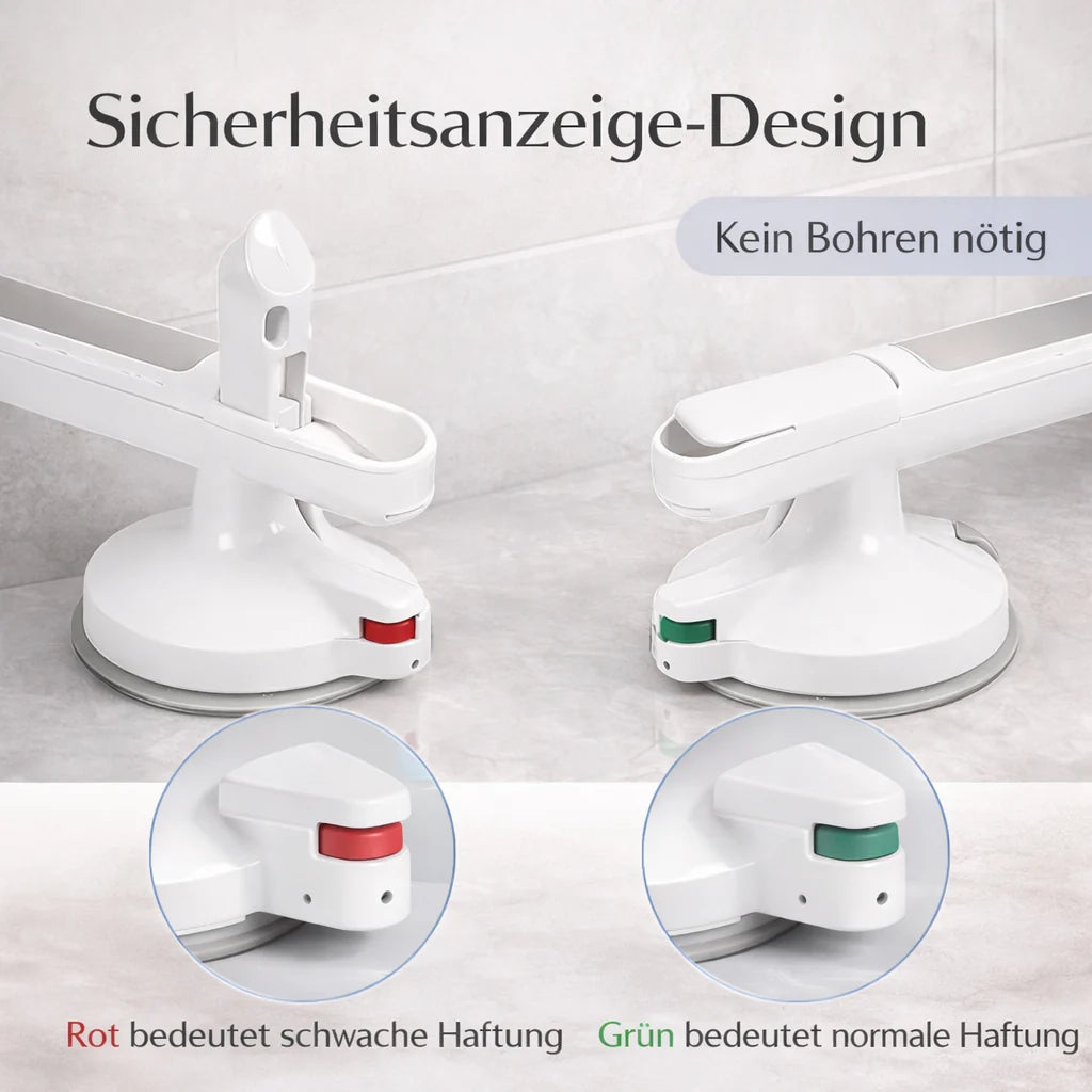 Suction Grab Bar for Shower, Bath or Toilet, No Drilling, for Seniors