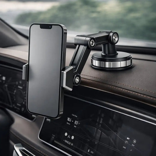 Car Phone Mount, 360 Degree Rotating Suction Cup Phone Holder for Dashboard & Windshield