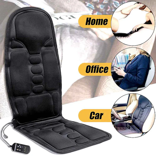 Heated Massage Chair Pad, 8 Mode Back & Neck Massage Cushion for Office Chair, Car Seat & Home