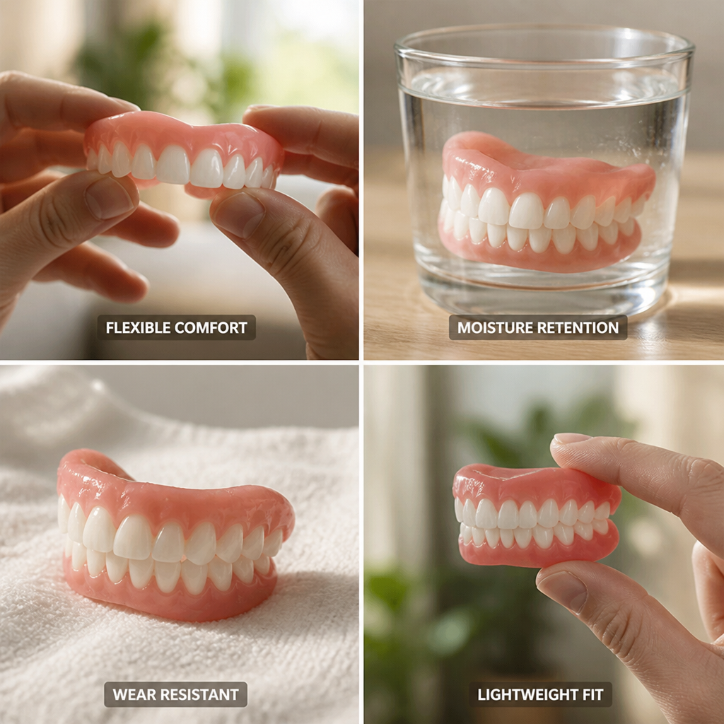 High Elastic Silicone Denture Reline Kit, Soft Cosmetic Denture Liner for Upper & Lower Dentures – photo 2