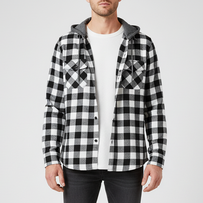 Hooded Flannel Shirt – photo 3