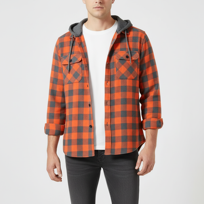 Hooded Flannel Shirt – photo 5