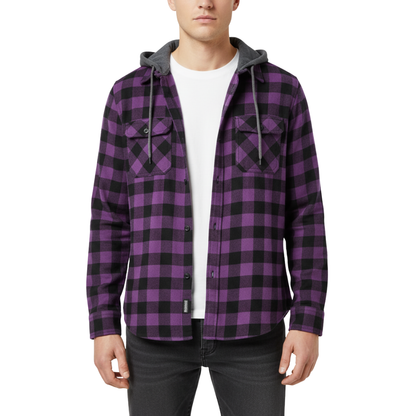 Hooded Flannel Shirt – photo 6