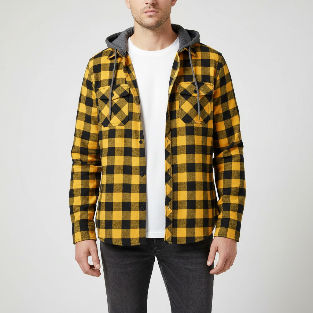 Hooded Flannel Shirt – photo 8