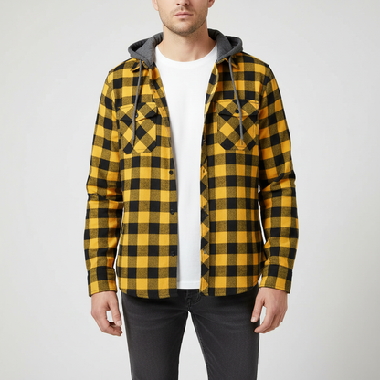 Hooded Flannel Shirt – photo 8