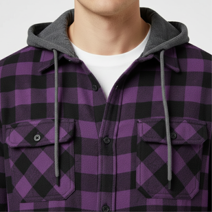 Hooded Flannel Shirt – photo 9