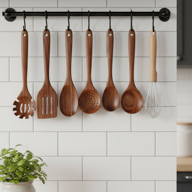 TEAKWOOD Kitchen Utensil Set