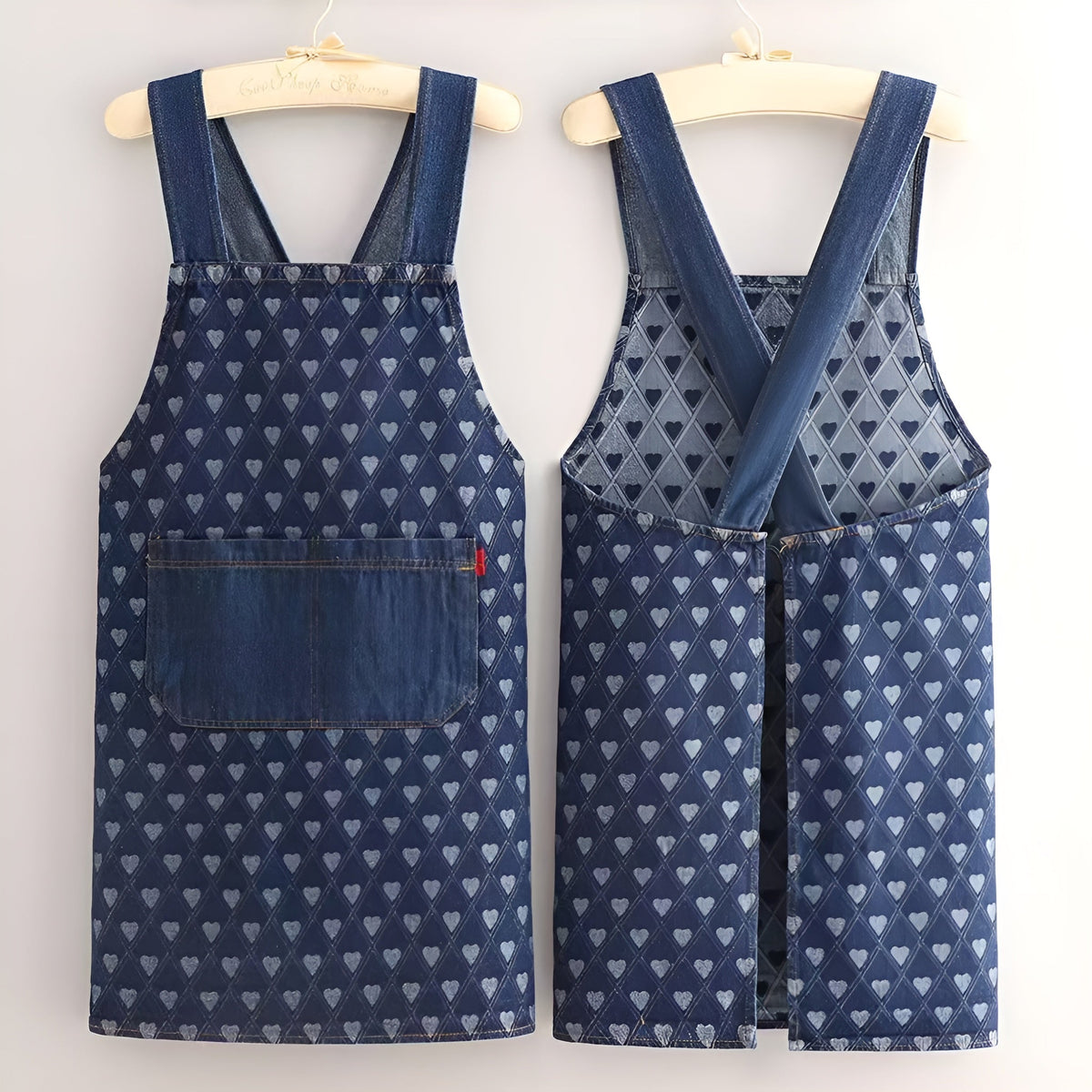 Cross-Back Denim Bib Apron