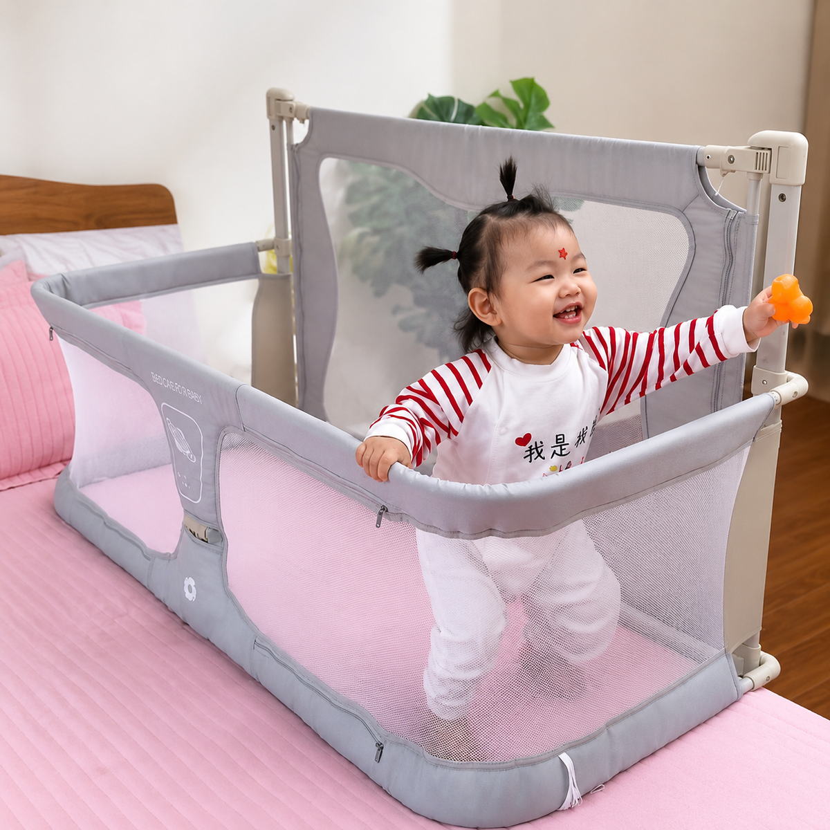 Bedside Crib, Lightweight Baby Bassinet Next to Bed Sleeper