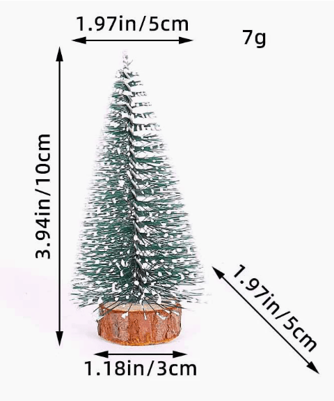 SNOWPINE BRUSH Flocked Mini Fir Set