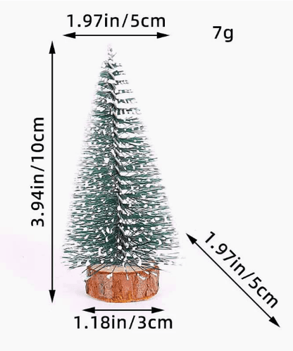 SNOWPINE BRUSH Flocked Mini Fir Set