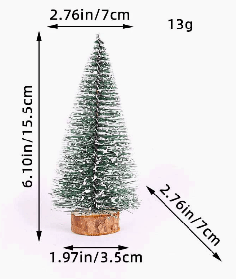 SNOWPINE BRUSH Flocked Mini Fir Set