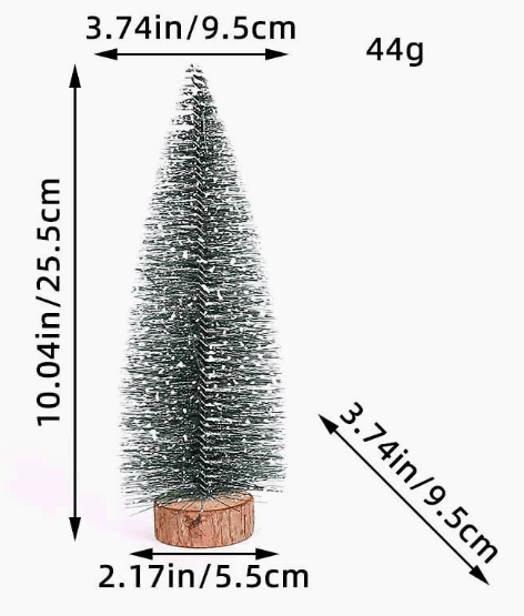 SNOWPINE BRUSH Flocked Mini Fir Set
