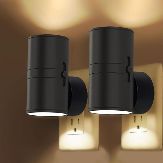 Plug In Night Light, Dimmable LED Wall Outlet Light for Bedroom, Hallway, Bathroom & Kids Room