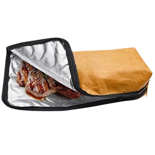 Insulated BBQ Meat Resting Bag, Foil Lined Carrier for Brisket, Turkey & Ribs with Reinforced Handles