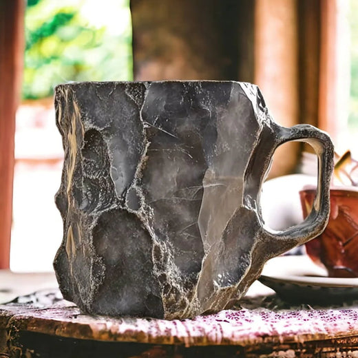 Crystal Coffee Mug, Handmade Mineral Crystal Cup for Coffee & Tea, Microwave Safe, 350-450 ml