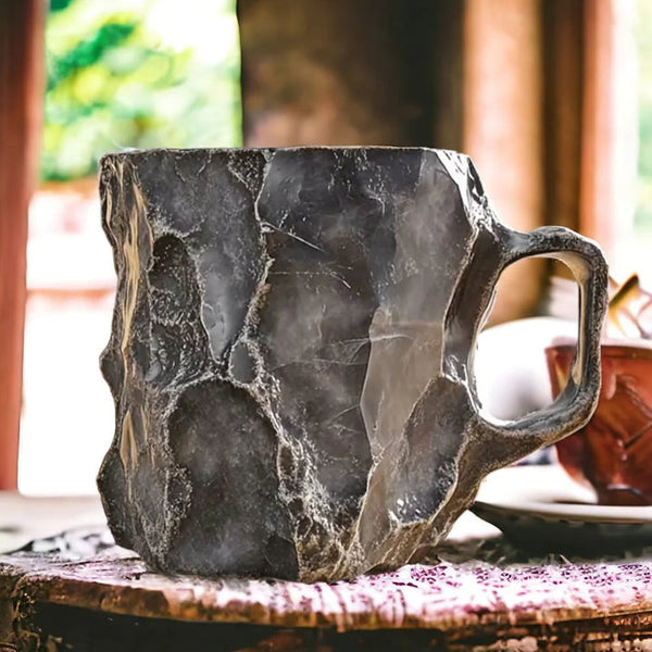 Crystal Coffee Mug, Handmade Mineral Crystal Cup for Coffee & Tea, Microwave Safe, 350-450 ml