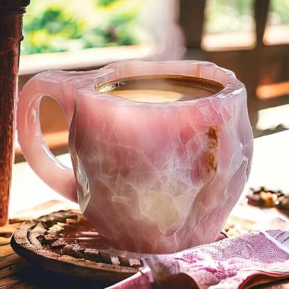 Insulated Mineral Crystal Glass Coffee Mug – Rosenquarz