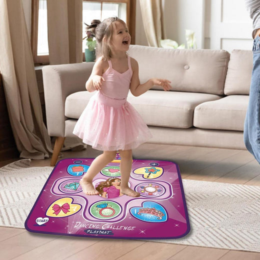 Dance Mat, Interactive LED Light Up Dance Pad for Kids with Challenge, Performance & Music Modes
