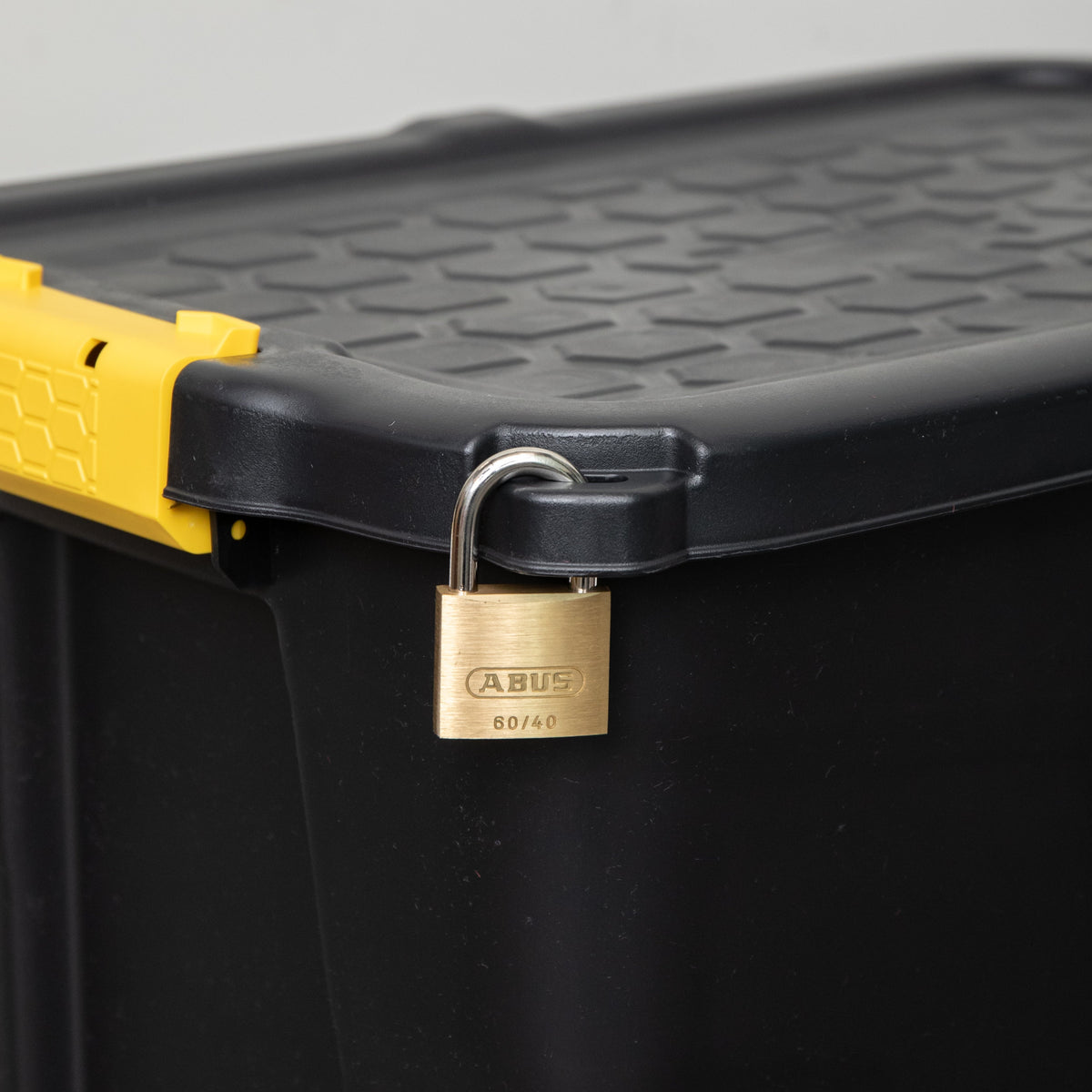 Heavy Duty Storage Bins with Lids, 60L Lockable Stackable Storage Tote
